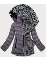 BŁYSZCZĄCA KURTKA DAMSKA Z  SZARA model 21243067 - SPEED.A