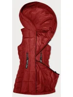 Červená dámská vesta s kapucí model 19447105 - S'WEST Červená dámská vesta s kapucí model 19447105 - S'WEST