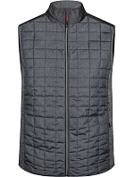 JN 740 Pánská pletená hybridní vesta model 22489259 grey melange/anthracite melange - Daiber