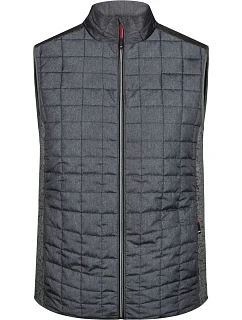 JN 740 Pánská pletená hybridní vesta model 22489259 grey melange/anthracite melange - Daiber