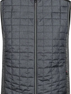 JN 740 Pánská pletená hybridní vesta model 22489259 grey melange/anthracite melange - Daiber