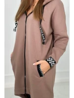 Mikina s kapucí na zip mocca Mikina s kapucí na zip mocca