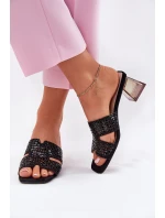 Klapki Damskie Na Słupku Vinceza 62230 Czarne