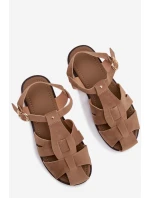 Dámské sandály Ploché Khaki model 21960876 - Boto