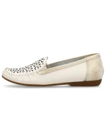 Pohodlné kožené poltopánky Rieker W RKR658 beige