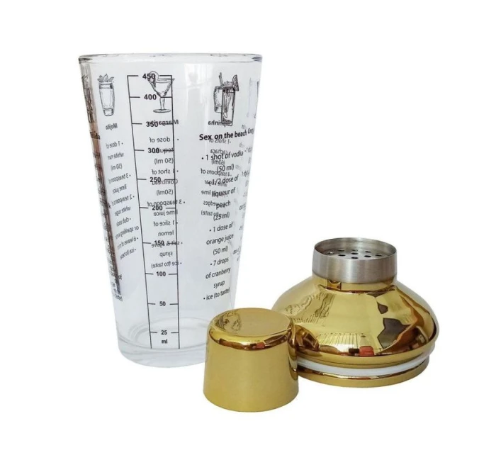 SKLENENÝ KOKTAILOVÝ ŠEJKER 450 ML ALPINA