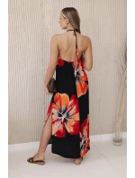 Viskózové šaty  krku černý model 20143953 - K-Fashion