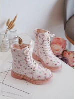 Ocieplane Botki Dziecięce Na Suwak Różowe Dolida Ocieplane Botki Dziecięce Na Suwak Różowe Dolida