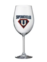 SUPERUČITELKA (ZNAK) - čirá sklenice na víno 350 ml