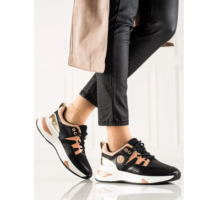 Výborné dámské tenisky černé bez podpatku Výborné dámské tenisky černé bez podpatku