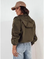 Dámská přechodná bunda s kapucí zelená Dstreet model 21974240 - FashionStreet