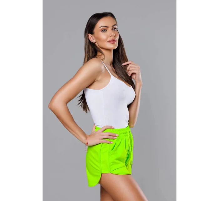 Dámske športové šortky v neónovo zelenej farbe (8K951-153) Dámske športové šortky v neónovo zelenej farbe (8K951-153)