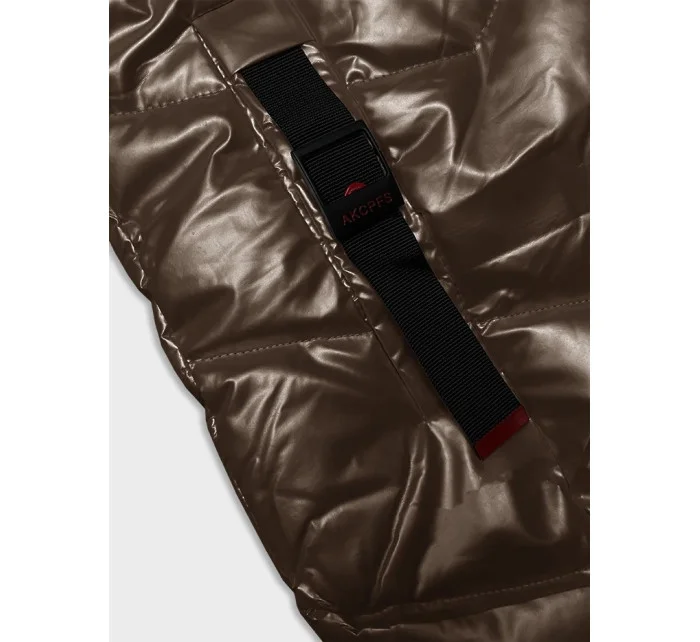 Hnědá dámská vypasovaná zimní bunda Line model 21247549 - ROSSE LINE