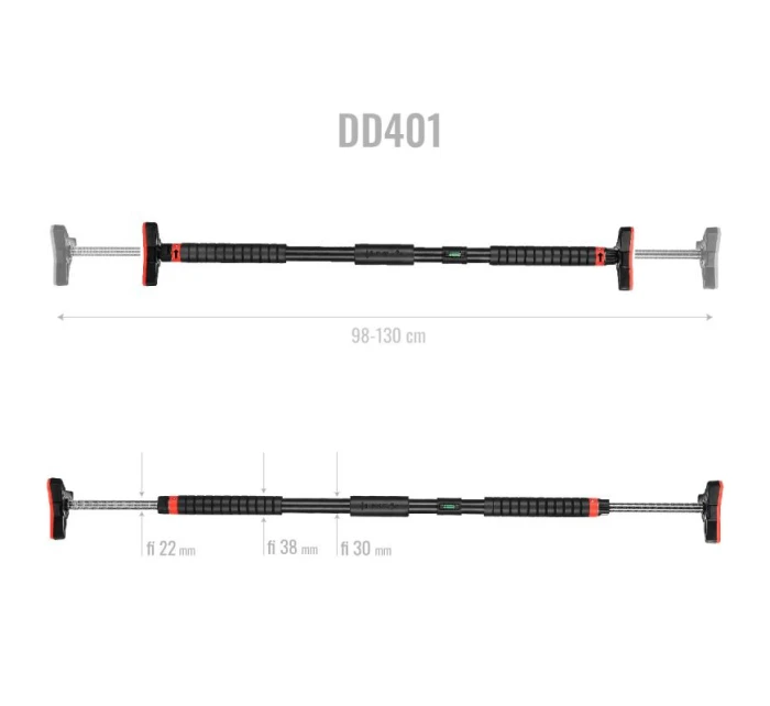 Posilňovacia tyč HMS DD401 s rovnou šírkou 98-133 cm