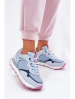 Zamszowe Lekkie Buty Sportowe Damskie Big Star RR274236 HI-POLY SYSTEM Niebieskie