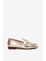 Skórzane Półbuty Mokasyny Damskie Maciejka K6809-25 Złote