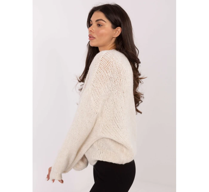 Sweter MI SW model 21749800 jasny beżowy - FPrice Sweter MI SW model 21749800 jasny beżowy - FPrice