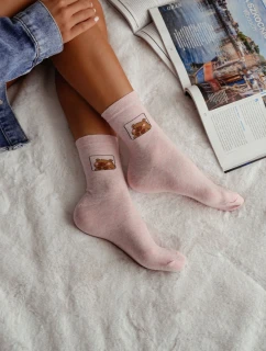 Dámske ponožky Kapibara - ružové