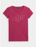 Dámske tričko s potlačou 4FSS23TTSHF583-53S ružové - 4F