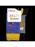 Veselé ponožky 2 páry CRAZY SOCKS 2x - BELLINDA - černá