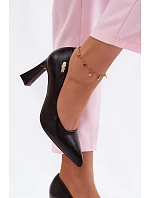 Elegantní Lodičky na Podpatku model 22100000 Černé - VINCEZA