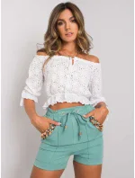 Šortky DHJ SN model 17459786 tyrkysová - FPrice Šortky DHJ SN model 17459786 tyrkysová - FPrice