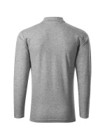 Pánska polokošeľa Pique Polo LS tmavo šedá