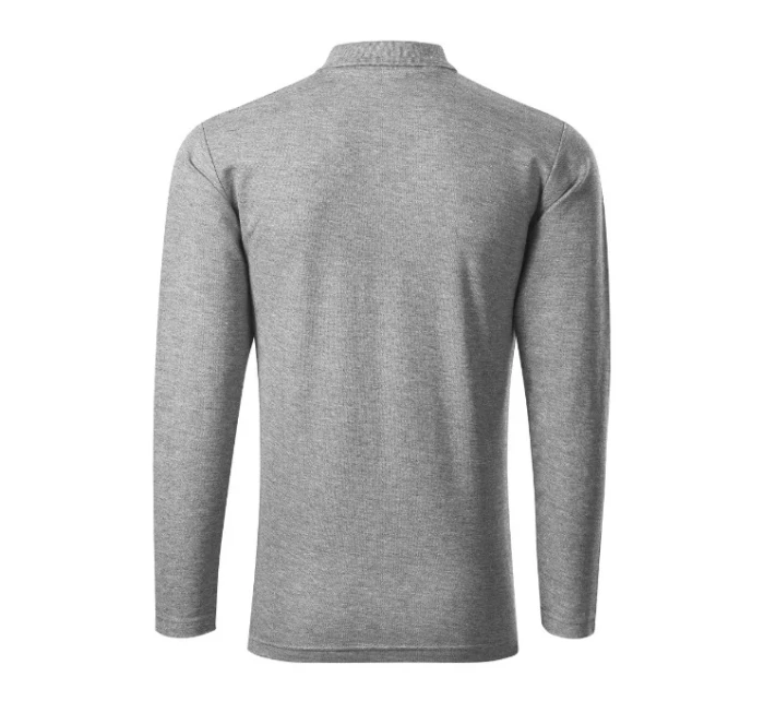 Pánska polokošeľa Pique Polo LS tmavo šedá