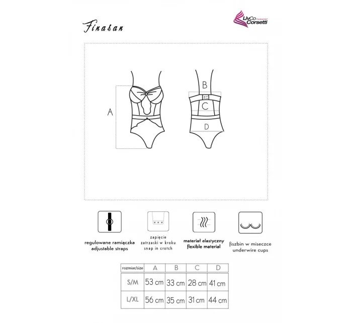 Elegantné body Finasan - LivCo Corsetti