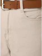 Dámske džínsy s vysokým pásom a opaskom béžovej farby FashionStreet UY2918