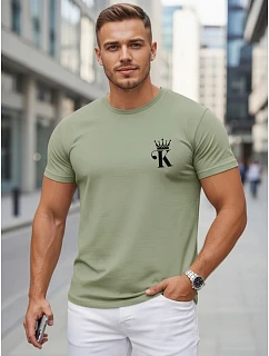 Tshirt męski z nadrukiem zielony model 22182598 - FashionStreet