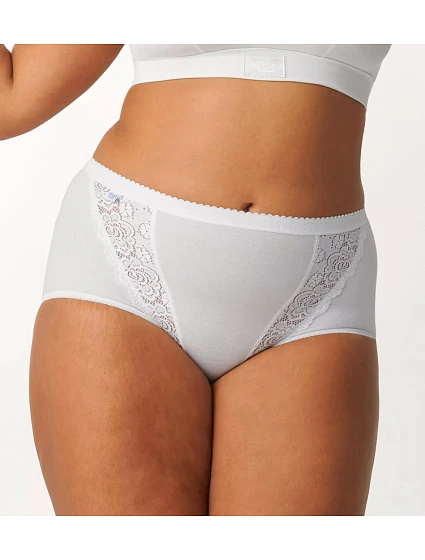 SLOGGI CHIC - Maxi nohavičky 4 ks - mäkká bavlna s čipkovanými detailmi Sloggi
