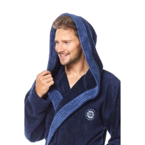 Pánský župan George dark blue - L&L
