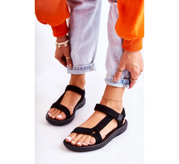 Dámské semišové sportovní sandály Černá model 21588075 - Boto