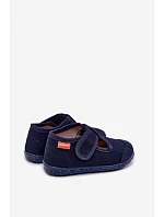 Dětské pantofle Milami na suchý zip tmavě modré Jasimrra