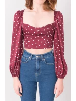 Bluzka model 18484164 bordowy - FPrice