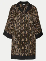 Dámska nočná košeľa YI00017 202 Brown Printed - DKNY