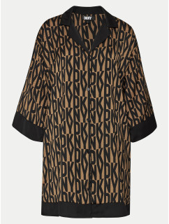 Dámska nočná košeľa YI00017 202 Brown Printed - DKNY