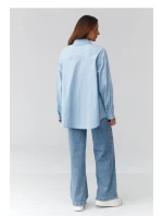 Košeľa s dlhým rukávom model 224102 Makadamia Košeľa s dlhým rukávom model 224102 Makadamia