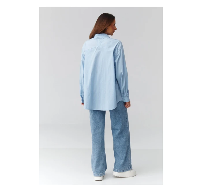 Košeľa s dlhým rukávom model 224102 Makadamia Košeľa s dlhým rukávom model 224102 Makadamia