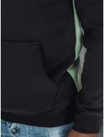 Pánska základná mikina s kapucňou v mätovej farbe FashionStreet BX5876