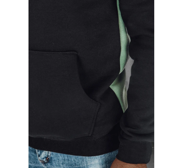Pánska základná mikina s kapucňou v mätovej farbe FashionStreet BX5876