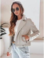 Dámska kožená bunda DARKGLORY sivá FashionStreet TY5216