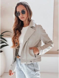 Dámska kožená bunda DARKGLORY sivá FashionStreet TY5216