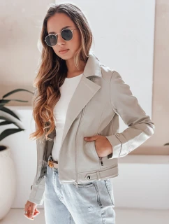 Dámska kožená bunda DARKGLORY sivá FashionStreet TY5216