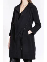 Tenký černý dámský kabát model 17019382 - Ann Gissy