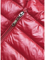 Červená prešívaná dámska bunda so stojačikom (16M9108-270)