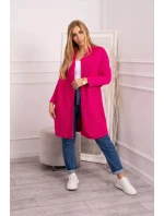 Sveter s netopierími rukávmi fuchsiový