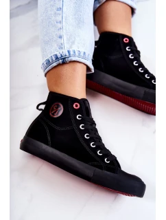 Damskie Wysokie Trampki Cross Jeans JJ2R4055C Czarne