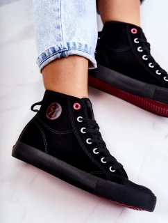 Damskie Wysokie Trampki Cross Jeans JJ2R4055C Czarne